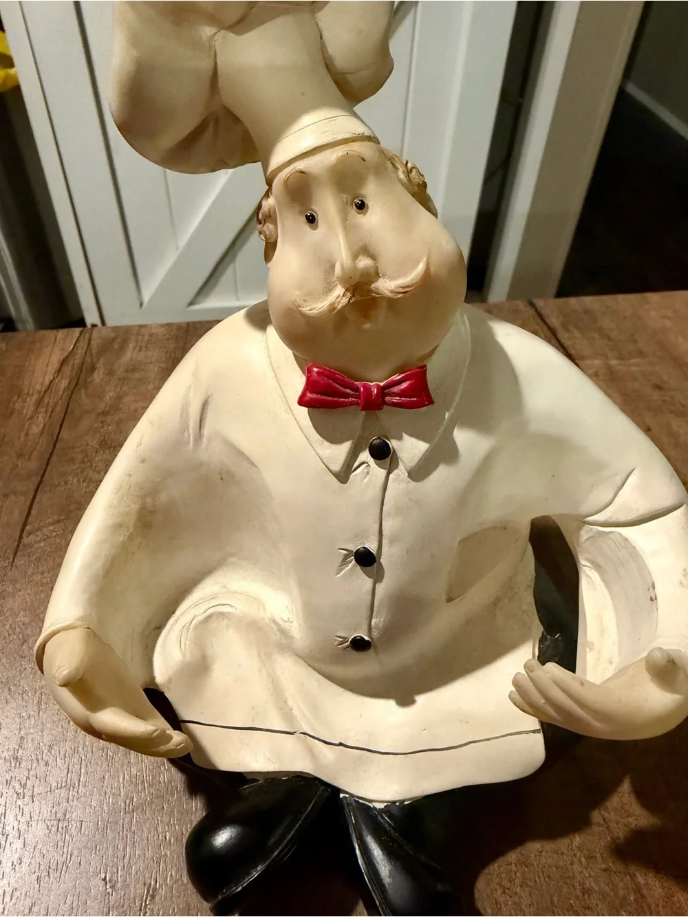 Vintage Style Whimsical Chef Figurine Sitting Kitchen Decor